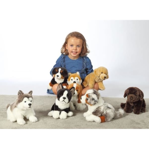 Berner Sennenhund Plys - GIPSY TOYS - Siddende. 25 cm