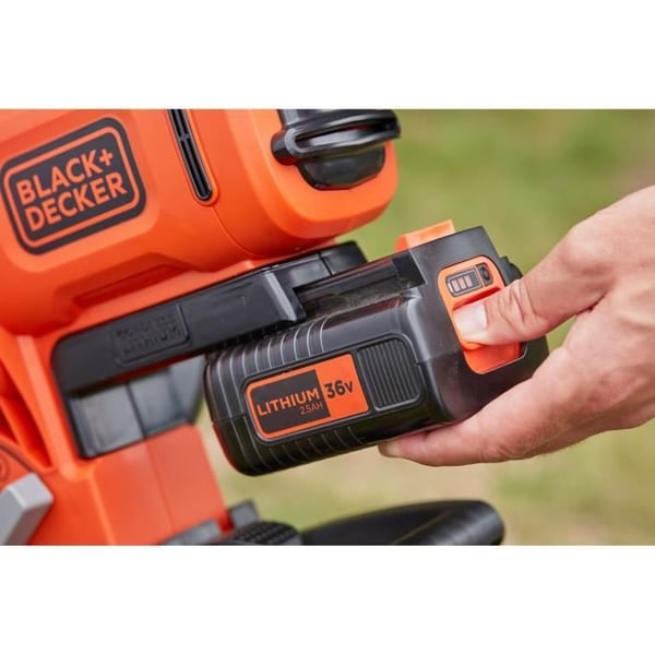 BLACK+DECKER 36V Puhallin-Imuri-Mulkkija - Akulla ja Laturilla - 45L Pyöröpussi