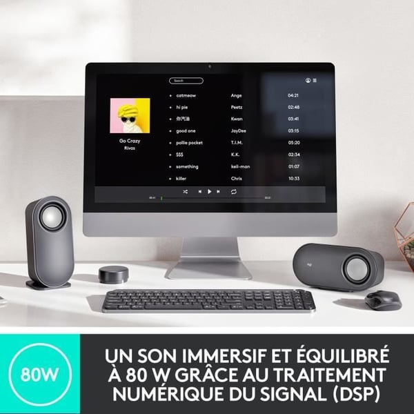 Logitech PC-kaiuttimet Z407 USB Bluetooth -tietokonekaiuttimet