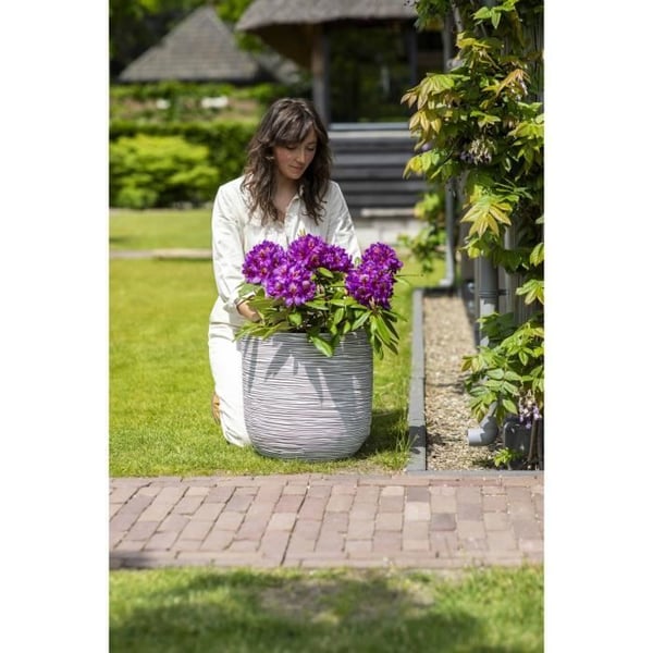 Capi Jardiniere Natur Rib 35 x 34 cm Elfenben KOFI932