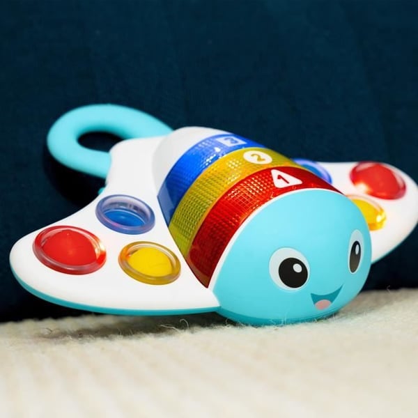 BABY EINSTEIN stingrockan - Sensorisk och musikalisk leksak för att lära sig färger, siffror och former. Från 6 månader till 3 år