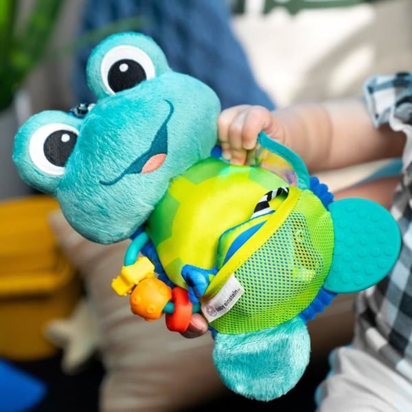BABY EINSTEIN Ocean Explorers Neptunus sensoriska sidekick plyschleksak. Från födseln