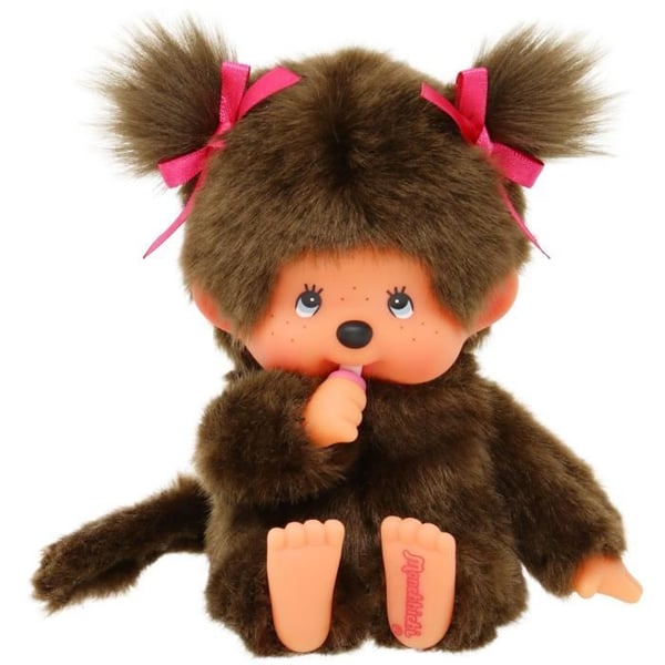Apa Plysch - BANDAI - Den ursprungliga flickplyschen - Monchhichi - 20 cm
