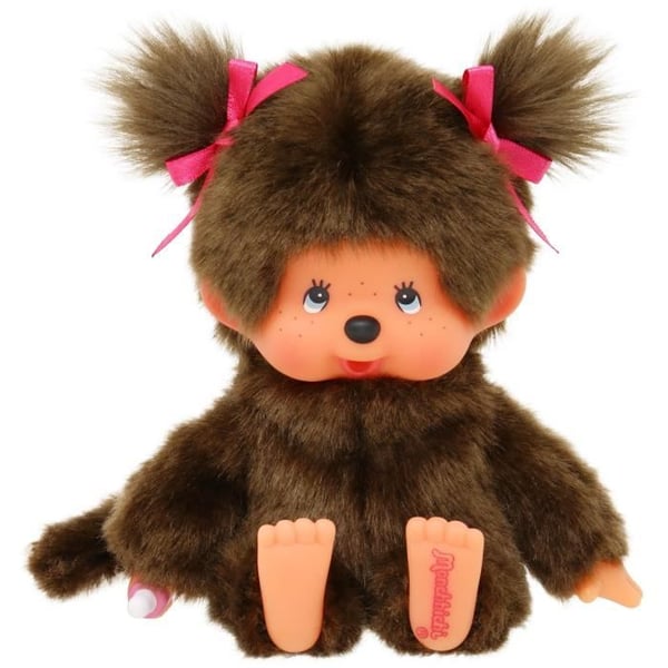 Apa Plysch - BANDAI - Den ursprungliga flickplyschen - Monchhichi - 20 cm