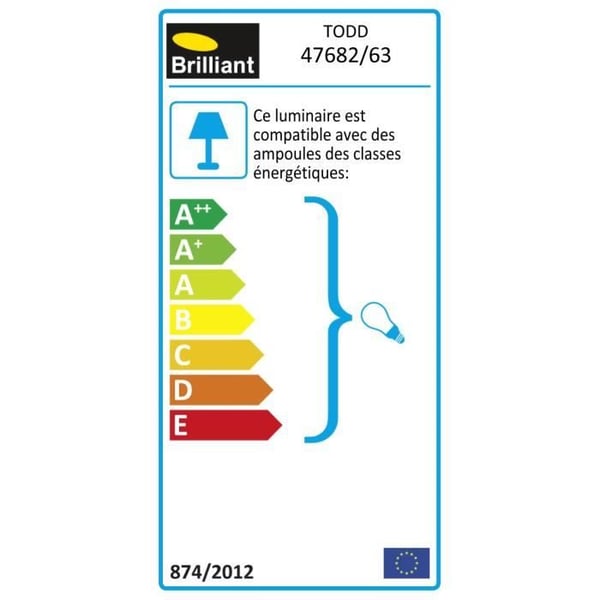 Todd utomhusvägglampa - BRILLIANT - H29cm - Antracit - 60W - Böjda linjer