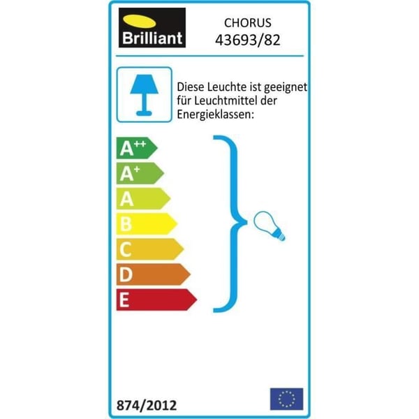 CHORUS LED-pöytävalaisin - BRILLIANT - Teräksen väri - E27 - 1x10W