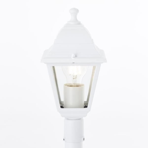 Ulkokäyttöön tarkoitettu lattiavalaisin - BRILLIANT - NISSIE - Valkoinen - Metalli/Lasi - 1xE27 60W - IP44