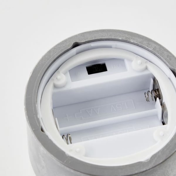 Sæt med 3 BRILLIANT LED CANDLE bordlamper - 2500K - Plastik og glas - Gråt og røget glas