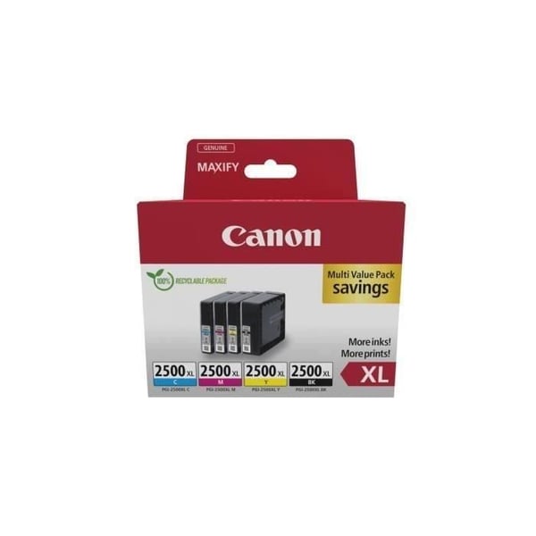 Multipack bläckpatroner - CANON - PGI-2500XL svart/cyan/magenta/gul - hög kapacitet