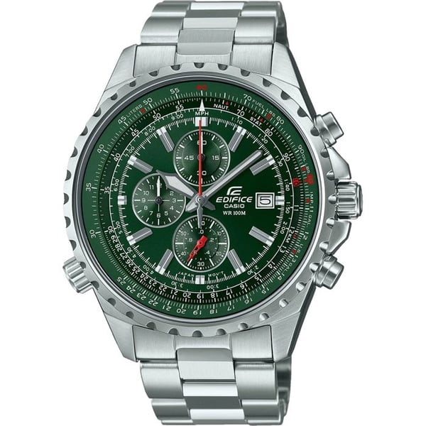 EDIFICE Rostfritt Stålklocka - CASIO - Grå - Kvarts - Mineralglas - Analog