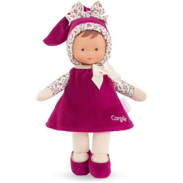 Doudou - COROLLE - Miss Rose Grenadine - 25 cm - vaniljdoft - från födseln Doudou - COROLLE - Miss Rose Grenadine - 25 cm - vaniljdoft - från födseln