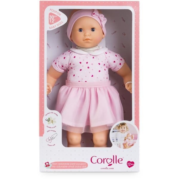 Babydukke - COROLLE - Mine yndige små hjerter babydukke - 30 cm - fra 12 måneder