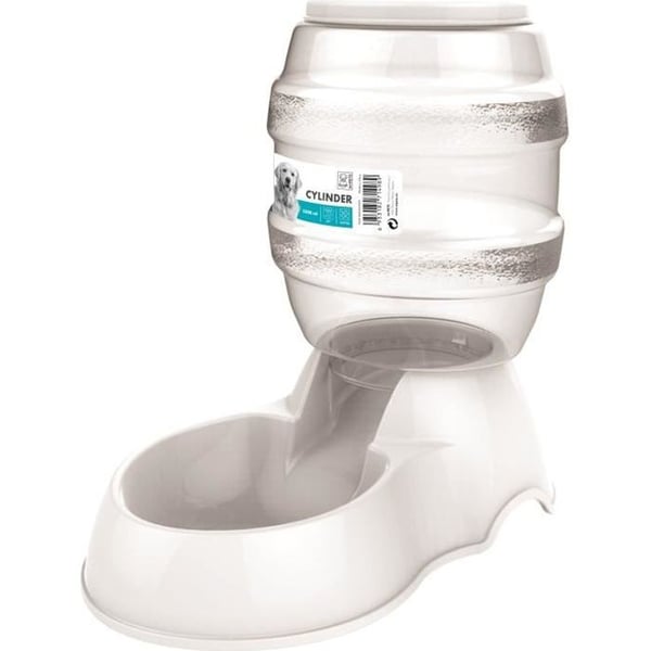 M-PETS Cylinderfoderdispenser til hunde - 3500ml - Hvid - Til hunde