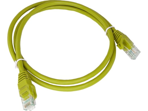 Alantec KKU5CZA1 nätverkskabel Gul 0,25 m Cat5e U/UTP (UTP)
