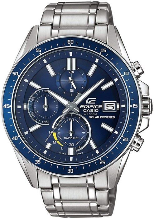 EDIFICE Rustfrit Stål Ur - CASIO - Grå - Kvarts - Safirglas