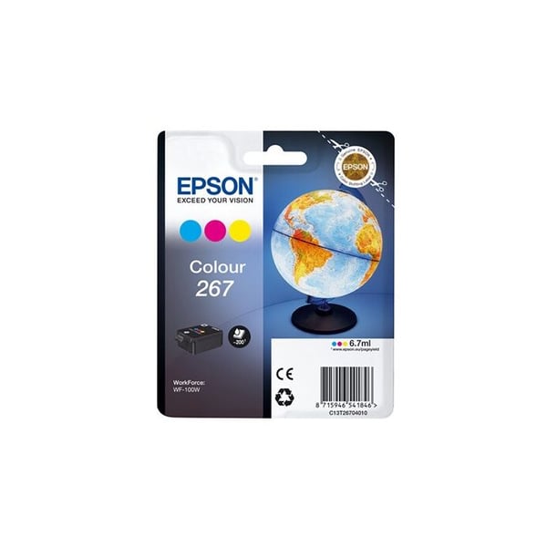EPSON Multipack 267 -mustekasetti - pallonmuotoinen - syaani, magenta, keltainen - vakiokapasiteetti 200 sivua