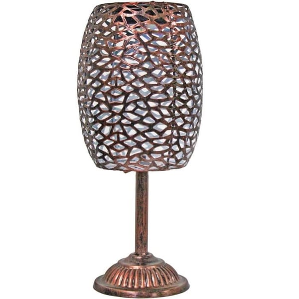 Solcellslykta - GALIX - G2003 - Kopparpläterad metall - 10 lumen vit LED - H35 cm