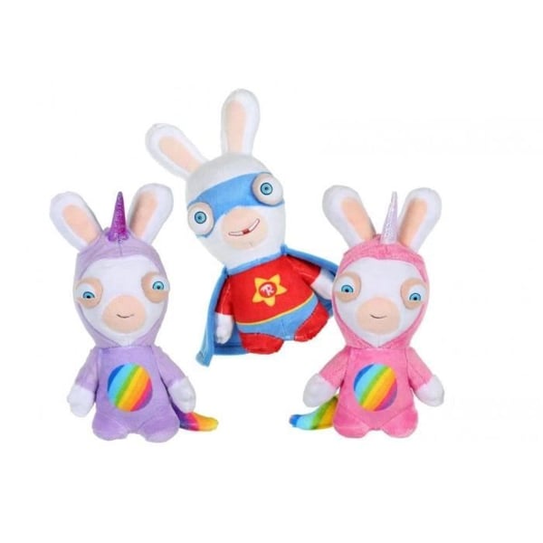 RAVING RABBIDS Rød Superhelt Plys med Lyd - 18 cm
