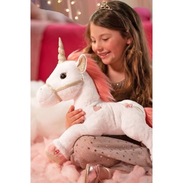Gipsy Toys - Magisk Lica Bella Enhjørning - 35 cm - Lyserød og Hvid