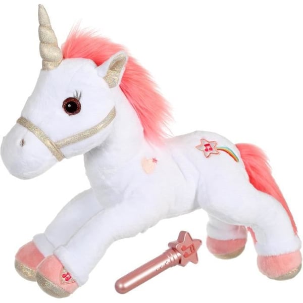 Gipsy Toys - Magisk Lica Bella Enhjørning - 35 cm - Lyserød og Hvid