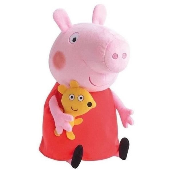 Gurli Gris Plys - Jemini - 37 cm - Pink, rød og gul - Til baby