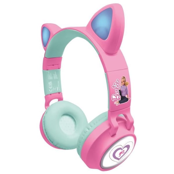 Lasten kuulokkeet - LEXIBOOK - Barbie - Bluetooth 5.0 - Valoefektit - Sisäänrakennettu mikrofoni