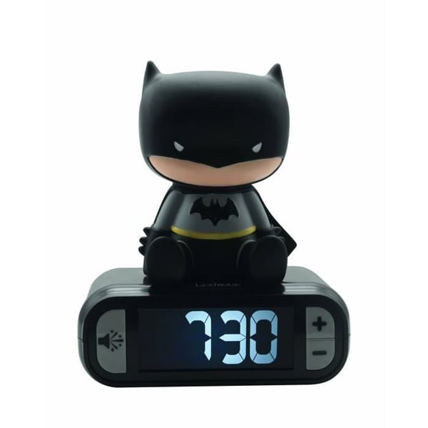LEXIBOOK Digitaalinen Yövalo Herätyskello - Batman - 3D Valo ja Ääni - Musta - Lasten