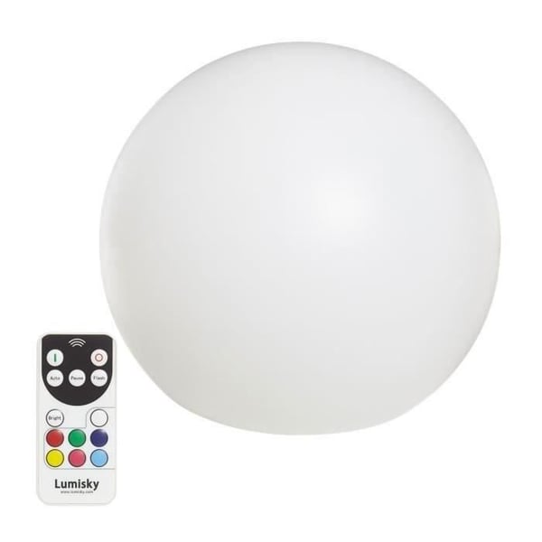 LUMISKY 30 cm trådløs fjernbetjent LED-kugle - flerfarvet