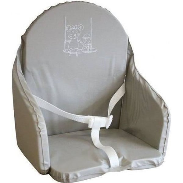 LOOPING Baby højstolshynde | Vandtæt PVC, stropper, fremstillet i Frankrig | Grå