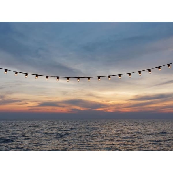 Link Me Light LED-ljusslinga - 10 lampor - E27-sockel - varmvit - 5m