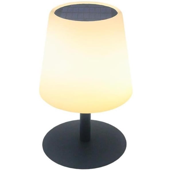 Solcellsdriven och uppladdningsbar bordslampa - LUMISKY - STANDY TINY SOLAR - H25 cm - Dimbar varmvit och vit LED