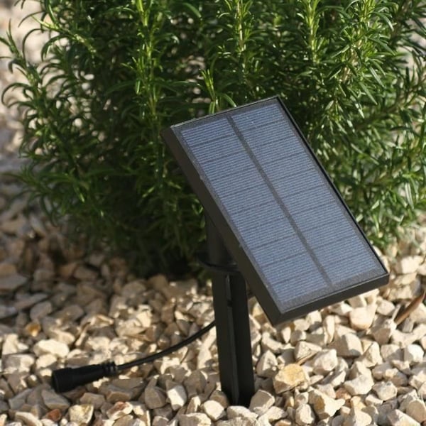 Solcellelampe guirlande - LUMISKY - MAFY SOLAR - 6,50 m - 10 vintage glødelamper - varm hvid LED