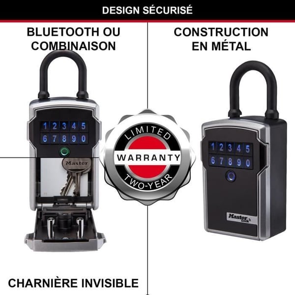 MASTER LOCK Ansluten nyckellåda - Bluetooth eller kombination - Med handtag