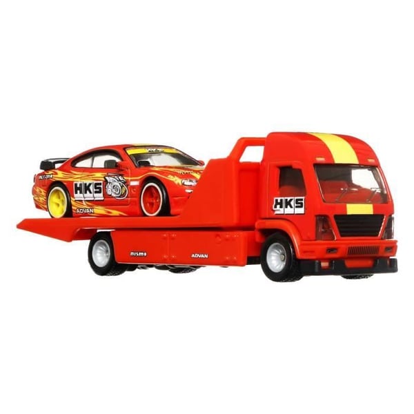 Hot Wheels - Køretøj og transportør (tilfældig model) - Lastbil / Lille bil - Fra 3 år FLF56
