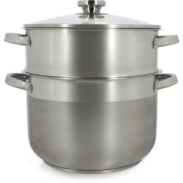 Couscoussier - MENASTYL - 4615450 - Ruostumaton teräs - 10 litraa - Sopii kaikille liesitasoille, myös induktiolle