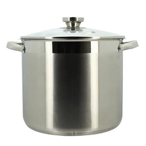 Gryta med lock - MENASTYL - 4615455 - Rostfritt stål - 9 liter - Alla spishällar inklusive induktion