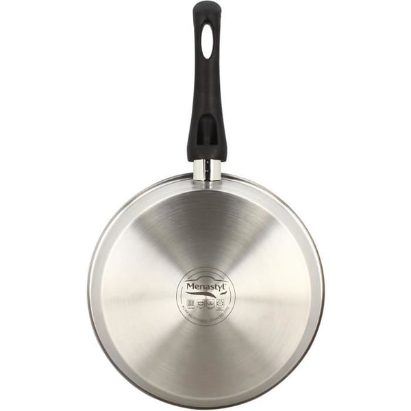 Stegepande - MENASTYL - 6020247 - Rustfrit stål - 28 cm - Velegnet til alle kogeplader inklusive induktion