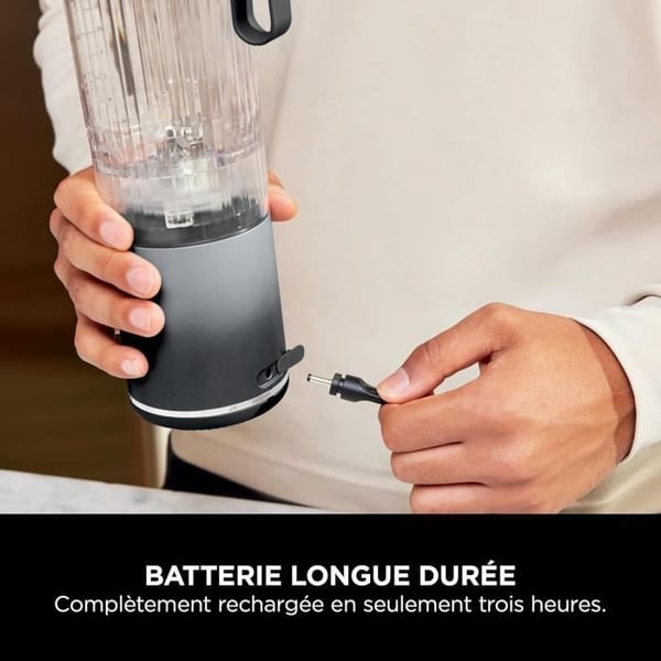 NINJA Blast Max bærbar blender - BC251EULD - 530 ml skål - 2 timers batterilevetid - ledningsfri - BPA-fri - grå