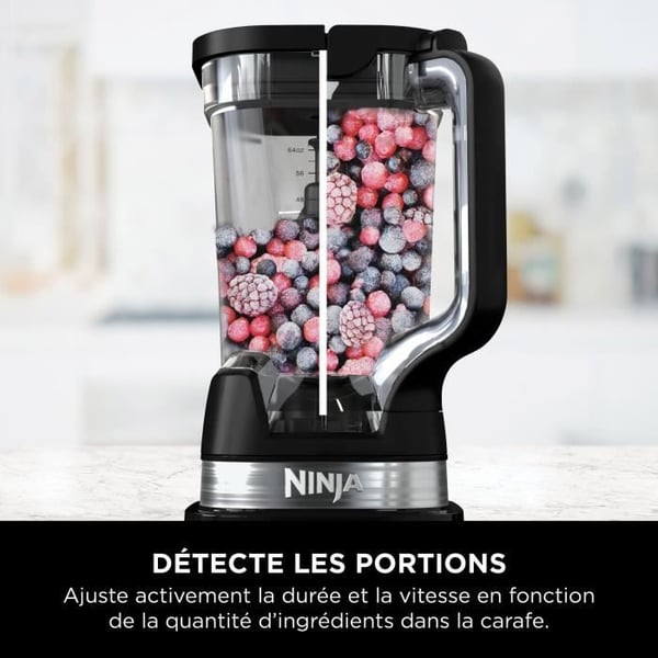 NINJA Detect Power TB201EU Ammattilaistehosekoitin - 2 litran kannu - 1200W - musta ja hopea - 15 tehotilaa - TB201EU