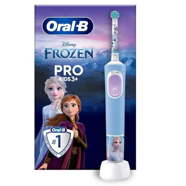 Oral-B Pro Kids eltandborste. Disney Frost. 1 mjukt borsthuvud. Timer och vibration.