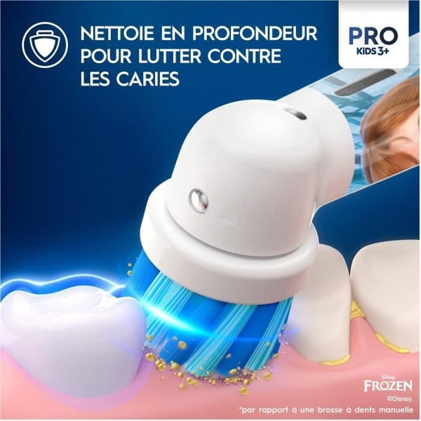 Oral-B Pro Kids eltandborste. Disney Frost. 1 mjukt borsthuvud. Timer och vibration.
