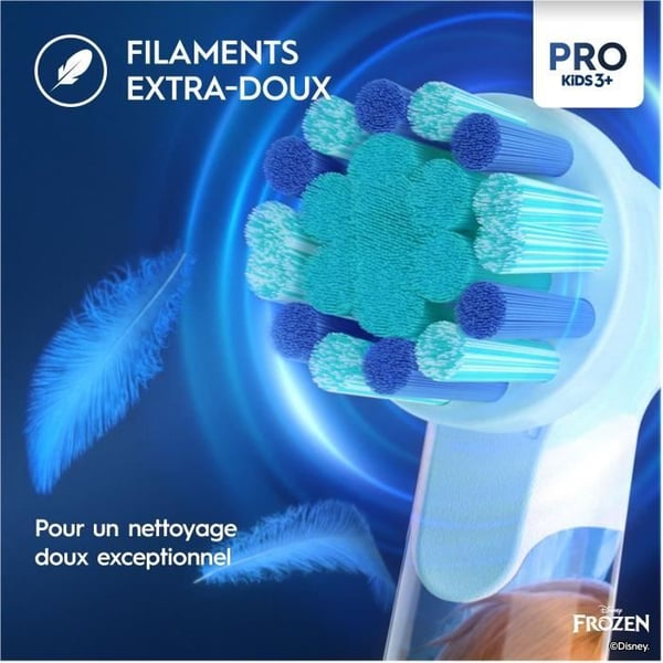 Oral-B Pro Kids eltandborste. Disney Frost. 1 mjukt borsthuvud. Timer och vibration.