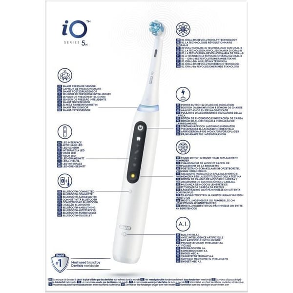 Hammasharjat - ORAL-B - iO5n Quite - Valkoinen + Matkakotelo - Sähköinen