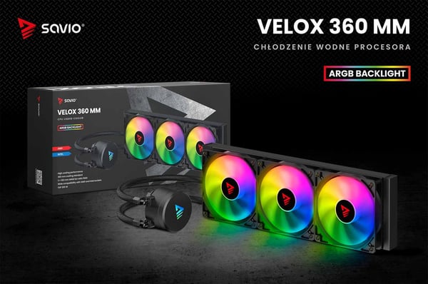 SAVIO VELOX 360 mm CPU-vätskekylare med ARGB