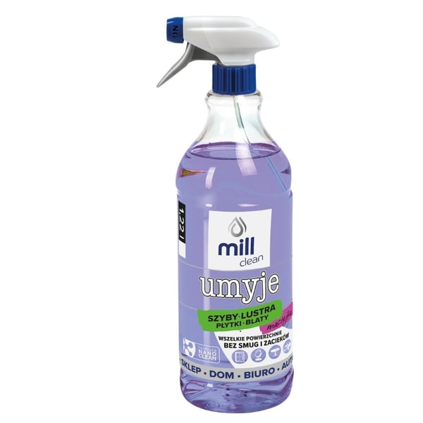 Mill Clean Pesuneste ikkunoiden, lasin, peilien ja laattojen puhdistukseen macchia-tuoksulla 1,22 l