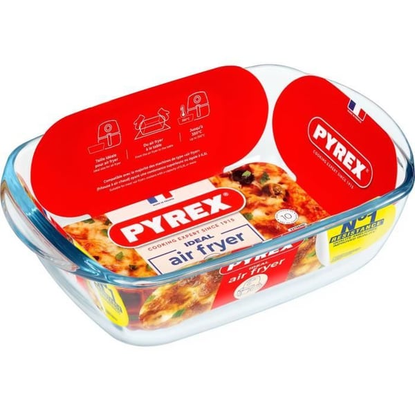 Airfryer-skål - PYREX - 1450143 - Rektangulær - Borosilikatglas - 23 x 15 cm