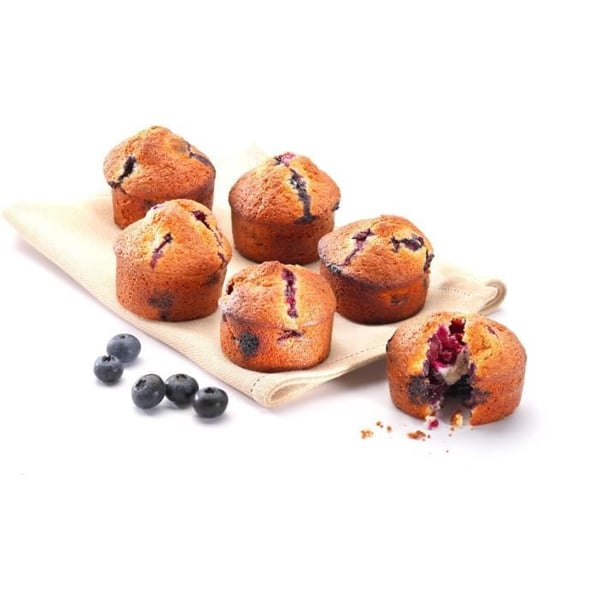 Muffinsplåt - PYREX - 1452001 - Rund - Kolstål - Non-stick - 6 håligheter