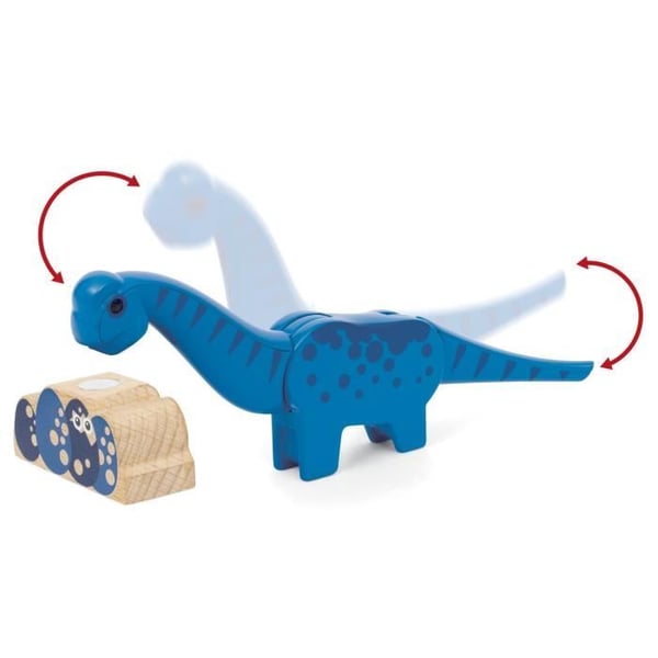 Brio Paristokäyttöinen Dinosaurusjuna - Sähköjuna - Dinosaurus mukana - Puinen junasetti - Ikä 3+ - Brio World - 36096