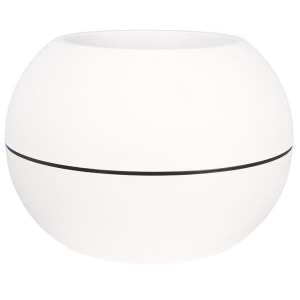 RIVIERA GRANIT BOULE rund blomlåda - Plast - Diameter 50 cm - Vit