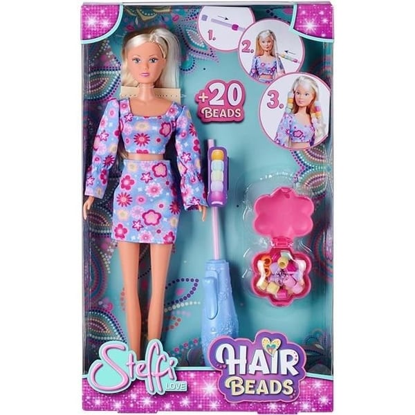 Steffi Love - Perledukke - 29 cm - Hårpynt til dukker - Fra 3 år Steffi Love - Perledukke - 29 cm - Hårpynt til dukker - Fra 3 år